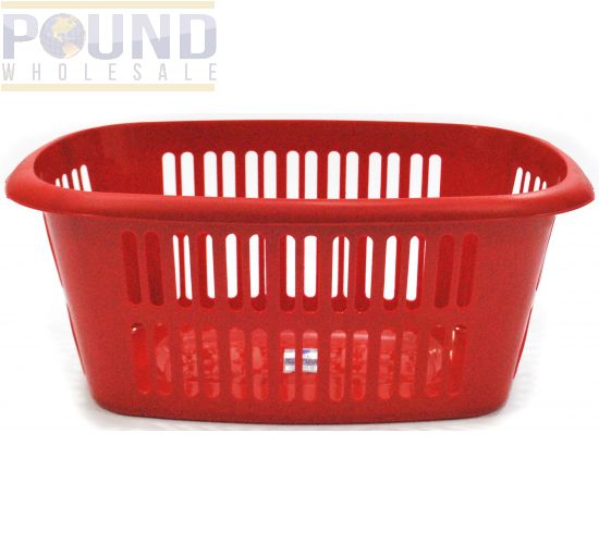 red washing basket