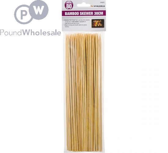 PRIMA BAMBOO SKEWER 30CM 80 PACK