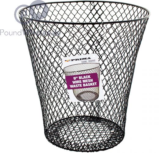 Wholesale Prima Black Wire Mesh Waste Basket 9