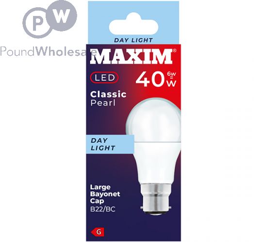 Wholesale Maxim 6w 40w Classic Pearl Day Light B22 Bc Led Light