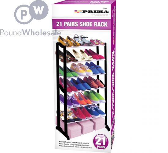 Wholesale Prima 21 Pairs Shoe Rack 141 X 54.3 X 25.4cm Pound Wholesale