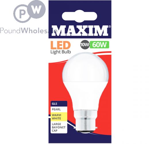 Wholesale Maxim Led Light Bulb 10w=60w Gls Pearl Warm White