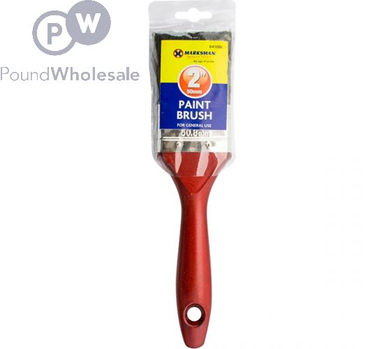 MARKSMAN RED HANDLE PAINT BRUSH 2