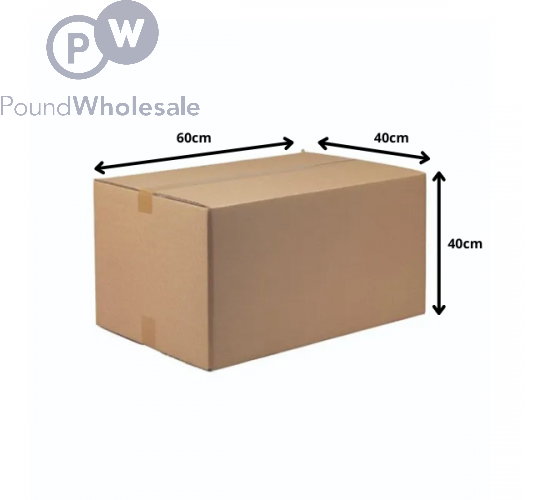 Strong Plain Double Wall Cardboard Box 60cm X 40cm X 40cm