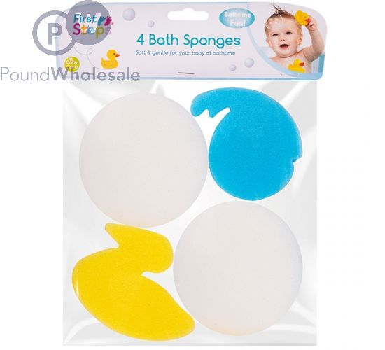 FIRST STEPS BATH SPONGES 4 PACK