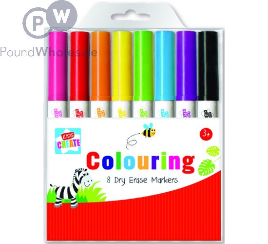 Wholesale Kids Create 8 Washable Colouring Markers | Pound Wholesale