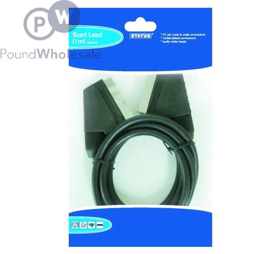 Scart Lead 1m Cable Nickle