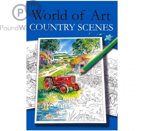 WORLD OF ART COUNTRY SCENES COLOURING BOOK