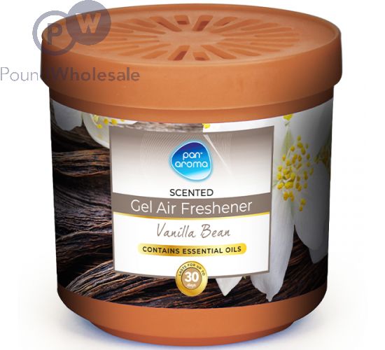 Wholesale Pan Aroma Vanilla Bean Scented Gel Air Freshener 190g Pound Wholesale 0898