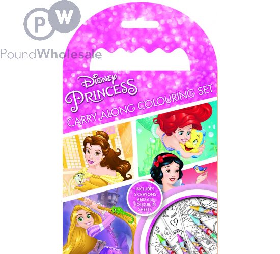 Wholesale Disney Princess Carry Along Colouring Set | Pound Wholesale