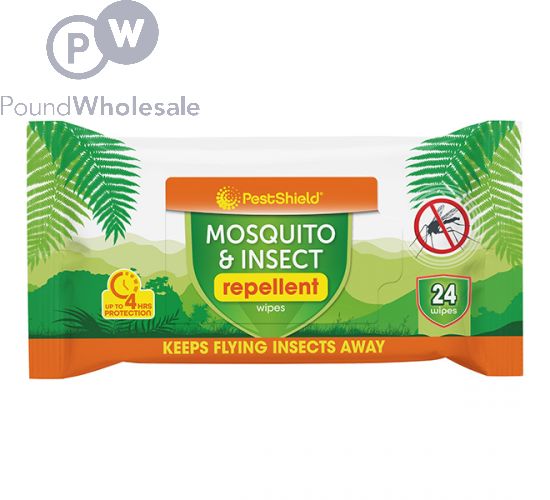 Wholesale Pestshield Mosquito & Insect Repellent Wipes 24 Pack | Pound ...