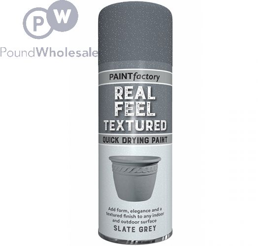 PAINT FACTORY TEXTURED SPRAY PAINT SLATE GREY 