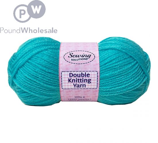 SEWING SOLUTIONS DOUBLE KNITTING YARN WOOL AQUA BLUE 