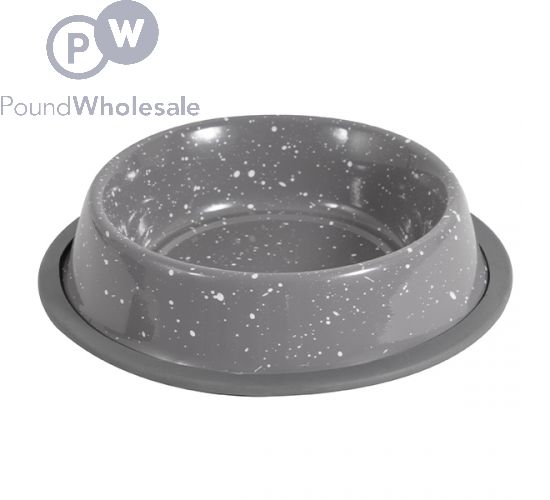 Wholesale Smart Choice Speckled Stainless Steel Pet Bowl 400ml