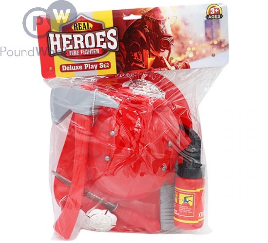 FIREFIGHTER HELMET & ACCESSORIES PLAY SET