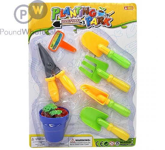 PLANTING TOOLS GARDENING SET & PLANT POT