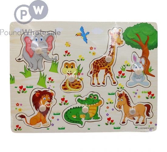 JUNGLE ANIMALS WOODEN PUZZLE