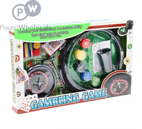 GAMBLING PLAY SET BOX BOXED SIDE VIEW