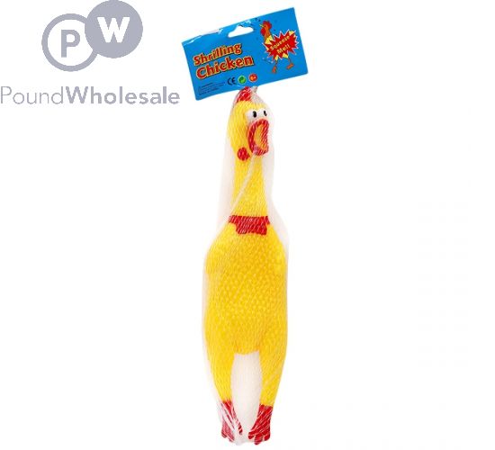 SHRILLING SCREAMING RUBBER CHICKEN 30CM