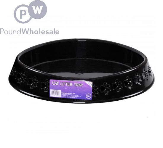 Black cat litter tray best sale