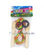 SKIPPING ROPE WITH WOODEN HANDLES RAINBOW DESIGN