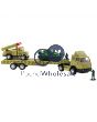 FRICTION MILITARY TRUCK WITH TANK, ARMOURED VEHICLE & SOLDIERS UNBOXED