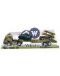 FRICTION MILITARY TRUCK WITH TANK, ARMOURED VEHICLE & SOLDIERS BOXED