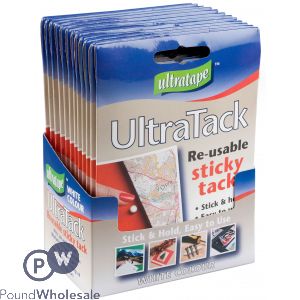 Ultrtape Ultratack Reusable White Sticky Tack CDU