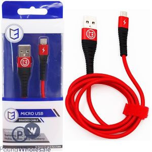 Micro Usb Hi-speed Charge & Sync Braided Cable Red