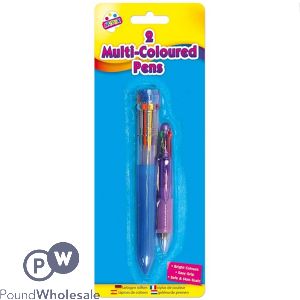 Artbox Multi-Coloured Retractable Pens - One Large 1 Small