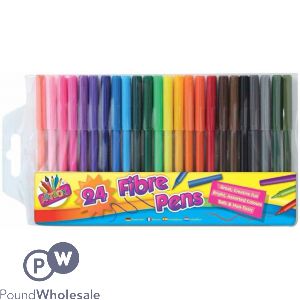Artbox Fibre Pens Set Assorted Colours 24 Pack