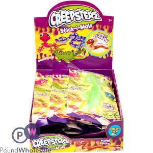 Creepsterz Stick-I-Mais Stretchy Lizard Gel Toys CDU Assorted