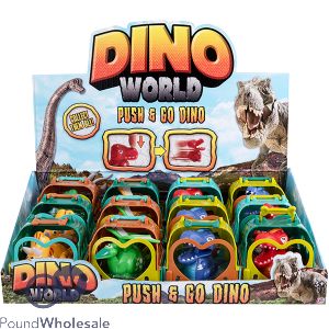 Dino World Push & Go Dinosaur Toy CDU Assorted
