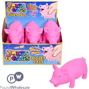 Jokes & Gags Pink Piglet Pals Squish Toy CDU