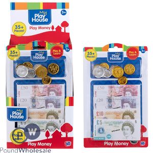 My Play House Bank Notes &amp; Coins Play Money 35pc CDU