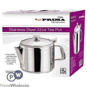 Prima Stainless Steel 32oz Tea Pot 1l