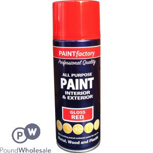 All Purpose Red Gloss Spray Paint 400ml (metal,wood And Plastic)