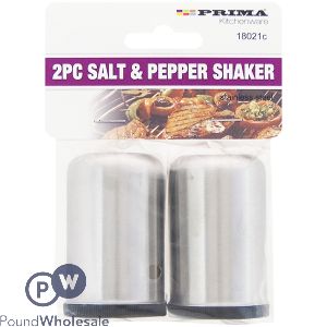 Prima Stainless Steel Salt & Pepper Shaker 2pc
