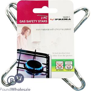 Prima Iron With Chrome Plated Gas Safety Stars 2pc