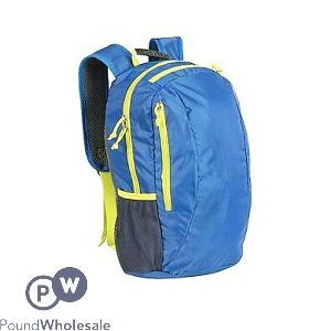 Foldaway Blue & Green Ruck Sack 22l