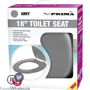 Prima MDF Grey Toilet Seat 18"