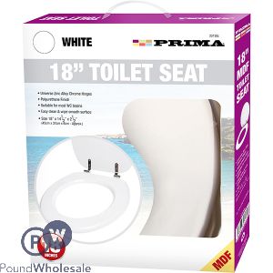 Prima MDF White Toilet Seat 18&quot;