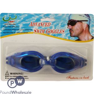 Advanced Swimming Goggles - Crystal Clear Lens, Molded Eye Cups, Adjustable Strap