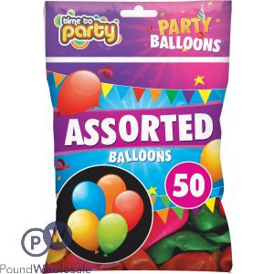 Time To Party Assorted Party Balloons