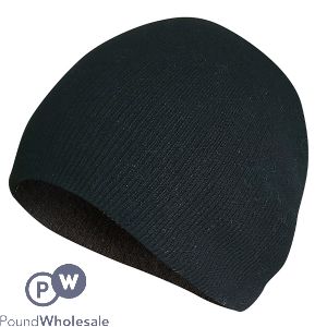 Men's Black Beanie Hat