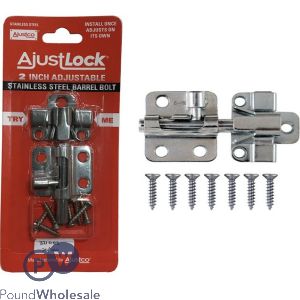 Ajustlock 2" Adjustable Stainless Steel Barrel Bolt