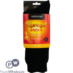 Austin Cole Men's Black Thermal Socks