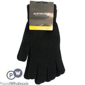 Austin Cole Men&#039;s Black Classic Gloves