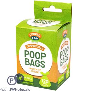 Cooper & Pals Compostable Poop Bags 120 Pack