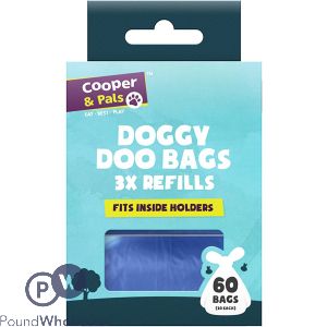 Cooper & Pals Doggy Doo Bags Refills 3 X 20 Pack